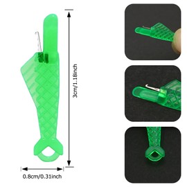 BENOSPACE 30 Pcs Fish Type Sewing Needle Threaders, Quick & Easy Automatic Inserter for Small Eyes Embroidery Floss, Hand Sewing & Machine Use, Yellow, Medium Size, Unisex, All Ages, All Seasons