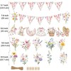 Baby in Bloom Floral Banner Set, Pink Flower Baby Shower