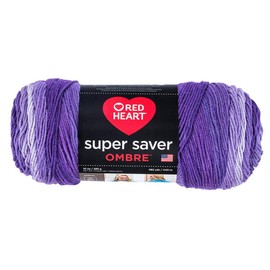 Red Heart Super Saver Ombre fabric, 10 oz, Violet