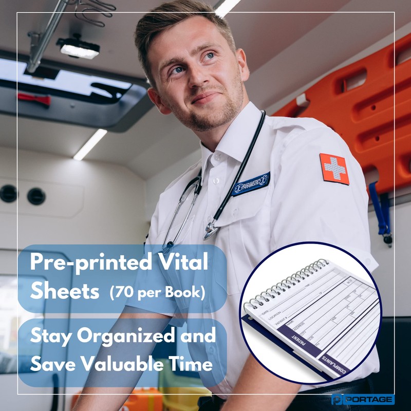 EMT/First Responders Vital Statistics Notebook – 8” x 4” Medical