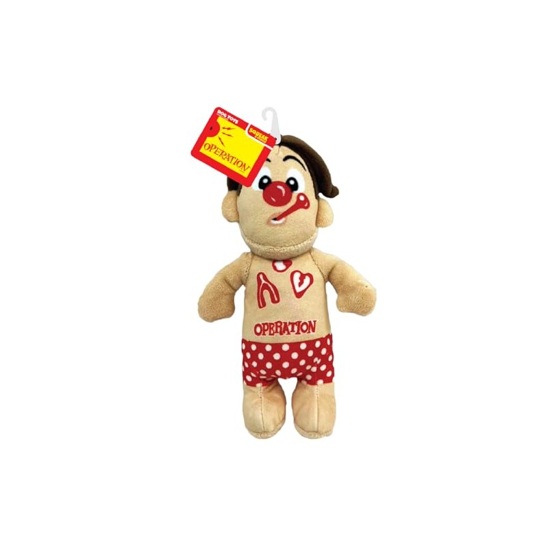 Hasbro Operation Cavity Sam Plush Dog Toy, 10-Inch Squeaker and