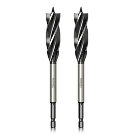 Meccion Wood Drill Bit 20mm x 165mm x 2pcs Professional Self Feed Speed Auger Drill Bit 1/4 Inch Hex Shank Woodworking Hole Drill Bit