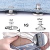 No-Sew Jeans Button Replacement Kit, 10 Sets Metal Snap Tack