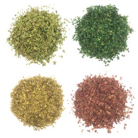 Cayway 4 Pack Model Scenery Leaf, Realistic Miniature Leaves, 4 Color Simulation Leaves for DIY Railway Fairy Garden Simulation Vine for Fairy Garden Diorama Scenery Landscape Layout