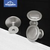 HOMOTEK 20 Pack Cabinet Knobs Drawer Pulls Zinc Stepped Round