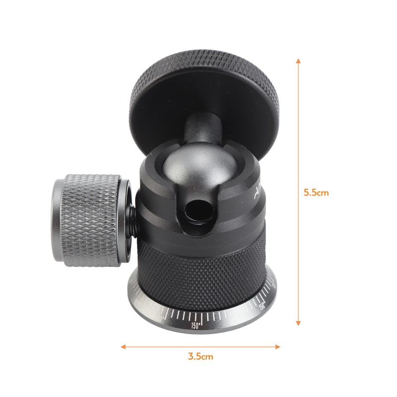 Aluminum Alloy Ball Head 360 Degree Rotation 180 Degree Folding