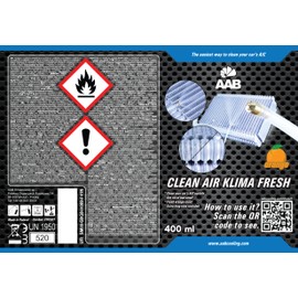 AABCOOLING Clean Air Klima Fresh 400ml - Car Air Con Sanitizer, Car Deodorizer, Air Purifier for Car, Car Aircon Kit, Air Freshener For Car