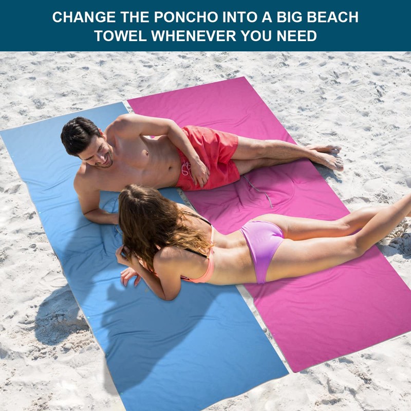 flintronic Swim Towels, Quick Dry Changing Robe Towel, Microfiber Beach