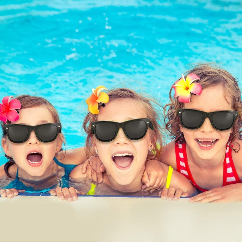 ArtCreativity Black Super Sunglasses for Kids - Set of 6