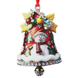 Christmas Ornaments 2024 Christmas Tree Ornament Handcrafted Stainless Steel DIY Hanging Craft Collectibles for Christmas Trees Home Party Party Gifts (Christmas Bells-2)