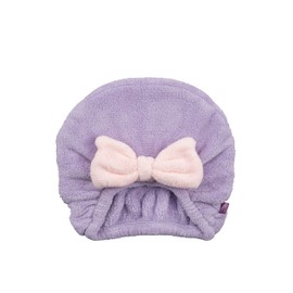 Carari Towel Cap, Facial Cleansing, Pool, Bath, Absorbent [3 Times] Microfiber Purple [Head Circumference] 17.7 - 33.1 inches (45 - 84 cm), Quick Absorption in Fiber Gap, Quick Drying, Marshmallow Texture, Fuwamoko, Hair Dry Cap, CB Japan, Calimore