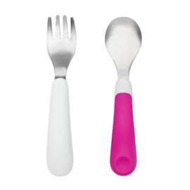 Oxo Oxo Tot 6124100 Fork and Spoon Set (Pink)