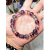 RAYON Top! 3A FLUORITE Sphere & Column bead bracelet for