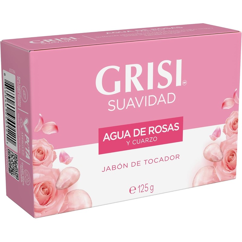 Grisi Jabón de Tocador Agua de Rosas Cuarzo Rosa 125