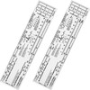 2Pcs Transparent ECG Ruler, Portable ECG Ruler Plastic Ruler Measuring