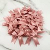 Yulakes Pack of 200 Mini Satin Bows Decorative Bows Bowknot Small Satin Ribbon Bow for Wedding Decoration Cards DIY Crafts Hair Bow Hat Craft (Fresh Pink)
