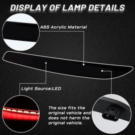 PGTOPONE Smoked LED Rear Bumper Reflectors Fog Brake Tail Light Lamps Compatible with Honda Accord 2023-up EX LX/EX/sport Hybrid/EX-L Hybird/sport-L Hybrid/Touring Hybird (REFLECTOR SMOKED)
