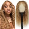Lakaisa Deep Wave Human Hair Wig, Blonde, 4 x 4