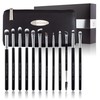 Oscar Charles Silver Eye Makeup Brush Set 12 Makeup Brushes