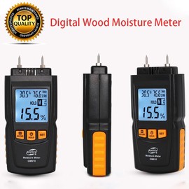 SagaSave Wood Moisture Meter, GM605 Digital LCD 2 Pin Tester, Pin Type Moisture Meter, Wood Hygrometer, Moisture Meter, Detects Leak Moisture and Moisture in Wood