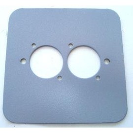 2X XLR Plate, 1G, Silver, Wall Plates and Floor Boxes Audio Visual Cable, Qty X 1 | 82511-RCS