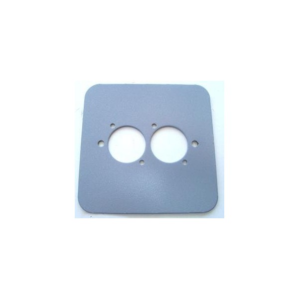 2X XLR Plate, 1G, Silver, Wall Plates and Floor Boxes