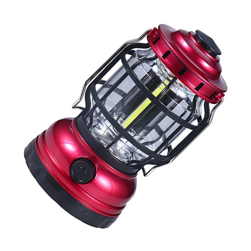 Outdoor Solar Camping Lantern USB Rechargeable Retro Camping Light COB