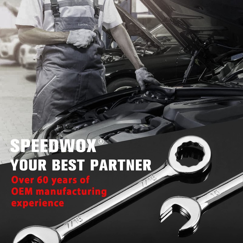 SPEEDWOX Mini Wrench Set Metric SAE Ignition Wrench Sets Open