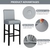 Lebaley 2 Pack Bar Stool Covers with Backs Waterproof Stretch