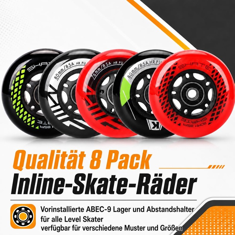 Inline Skate Wheels 80 mm 76 mm 72 mm -