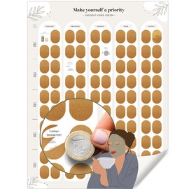 LEBENSKOMPASS Scratch Off Poster - 100 Self Care Ideas for More Wellbeing, Inner Peace and Self-Love - Your Creative Companion for Mindful Me Time - Scratch Off Poster