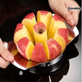 Stainless Steel Apple Slicer & Fruit Corer - Easy-to-Use Kitchen Slicing Tool