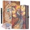 Phoenix Myth Embossed Scrapbook – 124-Page Retro-Style DIY Memory Photo