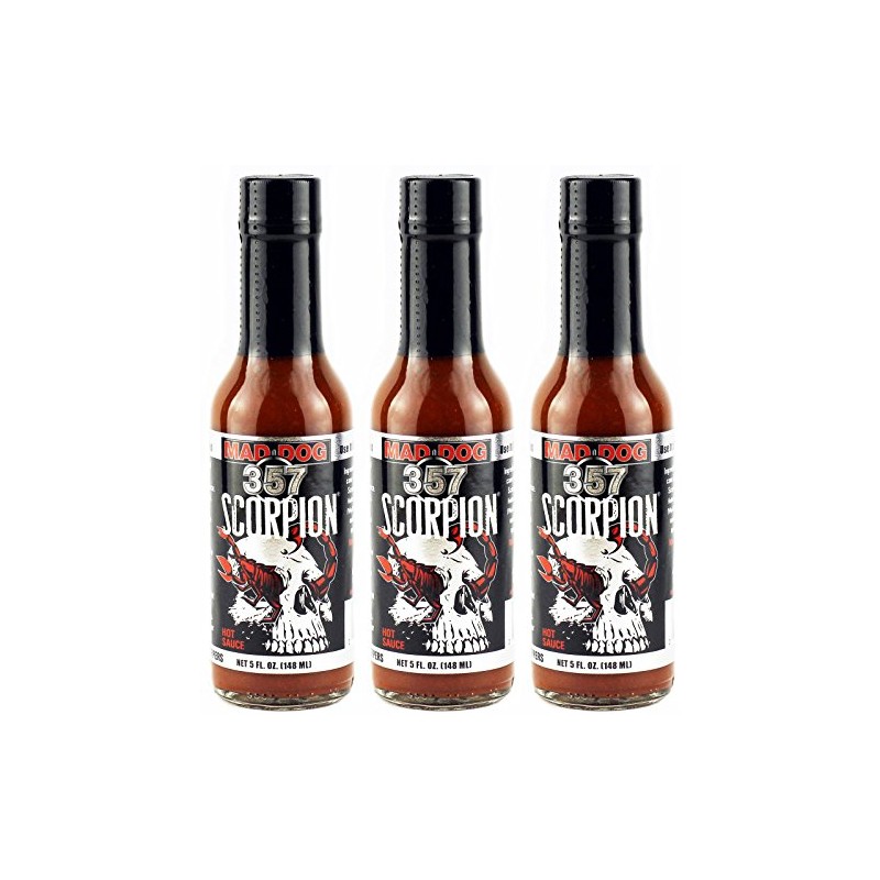 Mad Dog 357 Scorpion Hot Sauce 5oz, 3 Pack
