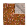 Kebocis Men's Floral Pocket Square Handkerchief for Men, Burnt Orange