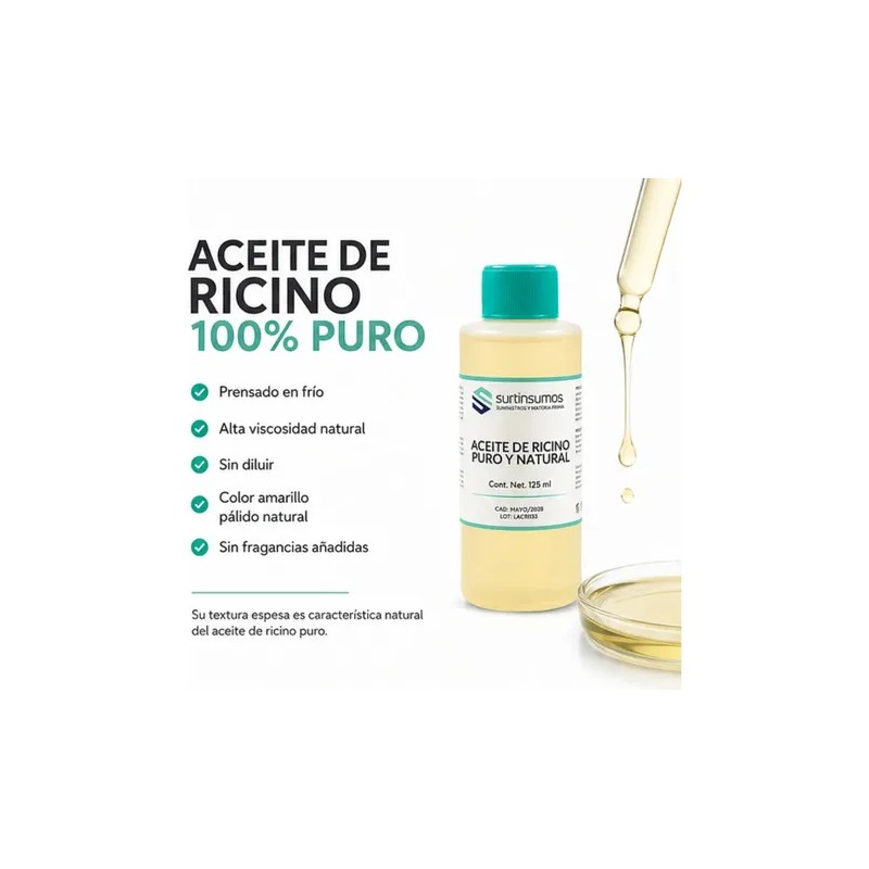 Aceite De Ricino Puro Natural 125 Ml