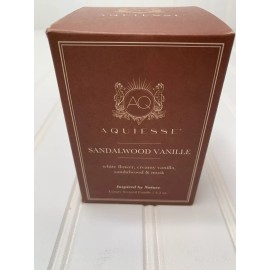 Aquiesse SANDALWOOD VANILLE Soy Wax Candle 6.5 oz NEW