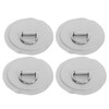 4PCS Stainless Steel PVC D Ring Patch with 11.8in Anchor