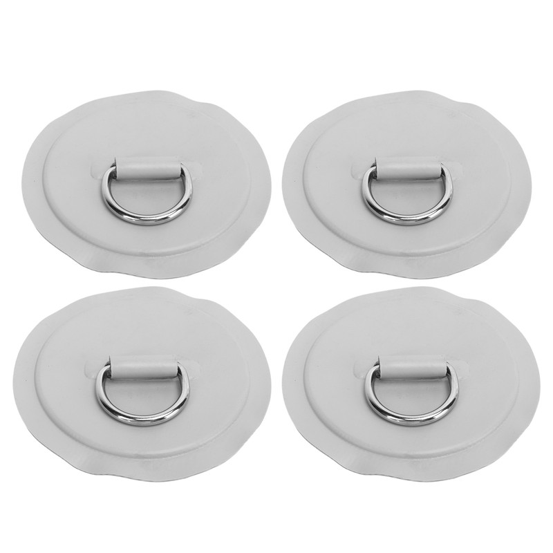 4PCS Stainless Steel PVC D Ring Patch with 11.8in Anchor