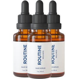 Routine Wellness Sérum Capilar Para Cabello Fino - Mezcla De Aceites Vegetales De Romero, Árbol De Té Y Argán Para Un Cabello Fuerte, Brillante Y Suav