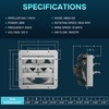 Simple Deluxe 7 Inch Wall Mounted Shutter Exhaust Fan, Aluminum,
