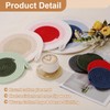 sourcing map 2Pcs Round Braided Placemats, 4.3" Woven Placemats Kitchen
