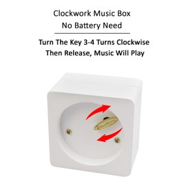 Sinzyo Music Box Carved Mini Wooden Wind Up with Mirror Musical Box Gift for Christmas,Birthday,Valentine's Day(Anastasia-Once Upon A December - White Wood)