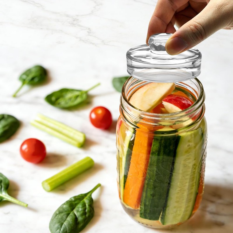 Glass Fermentation Weights for Wide Mouth Mason Jars, 9 Pack