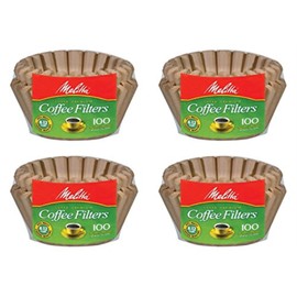 Melitta 8-12 Cup Basket Filter Paper (Natural Brown, 400 Count)