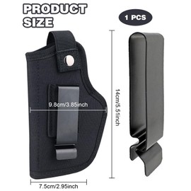 TPZORJX Gun Holster, 1 Piece, Pistol Holster, Police Belt, Tactical Pistol Holster for Right and Left-Handed Users, Unisex, Teenagers, Adults, 11.1 x 5.5 cm, 1 Piece