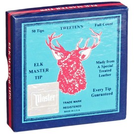 Tweeten Elk Master 13 mm Soft Leather Billiard/Pool Cue Tips, Box of 50