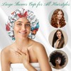 BHAHB 2 PCS Shower Cap Waterproof Double Layer Elastic Adjustable