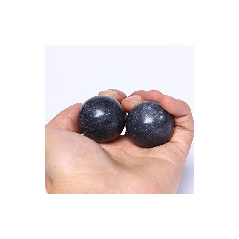 Pelotas de ejercicio de mármol de color gris oscuro para