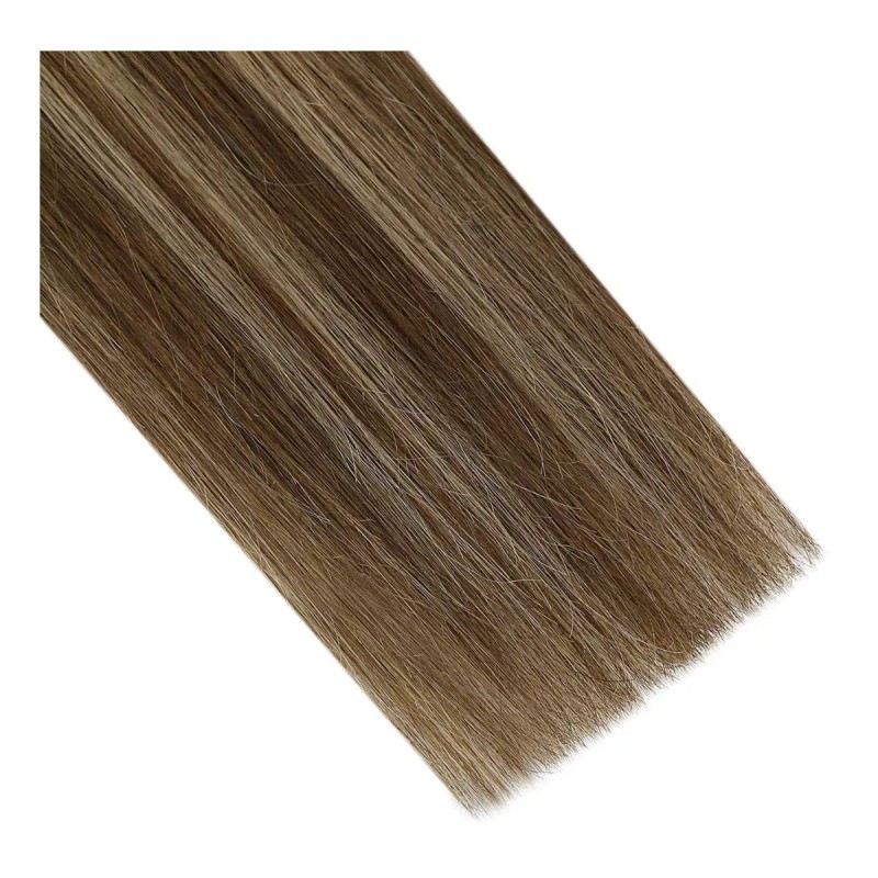 Full Shine Extensiones Cabello Natural 20pz Castaño Medio Con 16in
